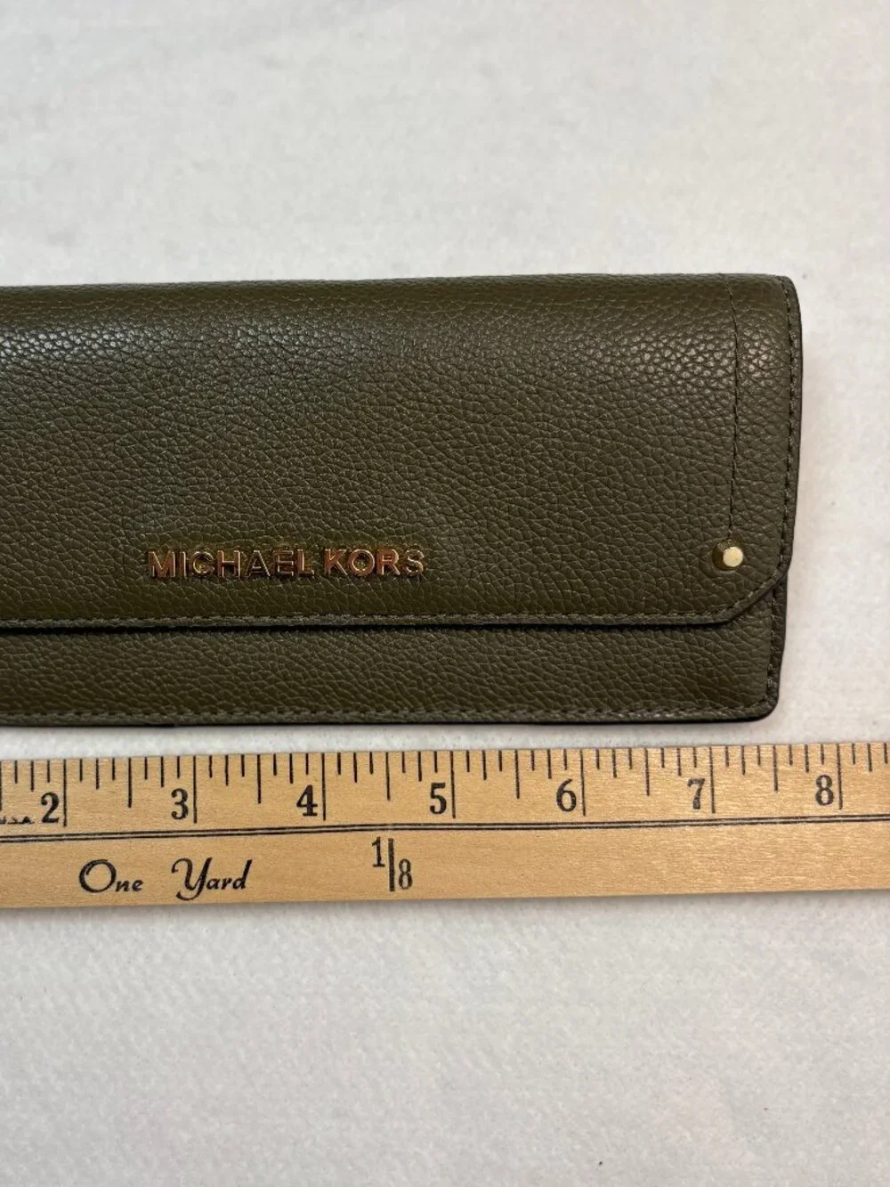 Michael Kors Ciara Satchel Crossbody Purse & Flap Wallet Set Olive Green Luxury